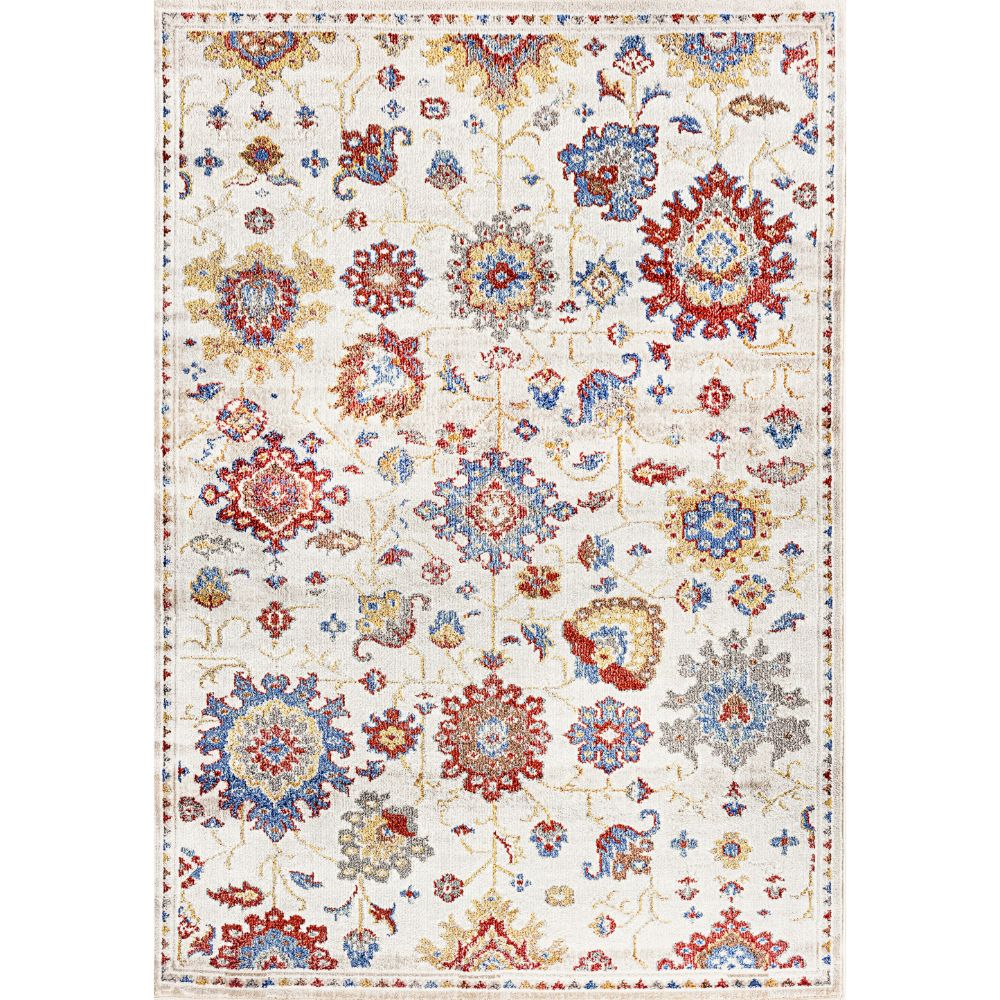 Dynamic Rugs 6800-999 Falcon 3.11 Ft. X 5.3 Ft. Rectangle Rug in Ivory/Grey/Blue/Red/Gold
